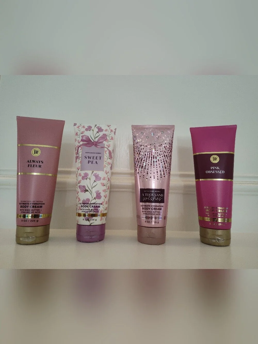 BATH & BODY WORKS Body Cream Lotion Set Always Fleur Sweet Pea Pink Bundle NWT